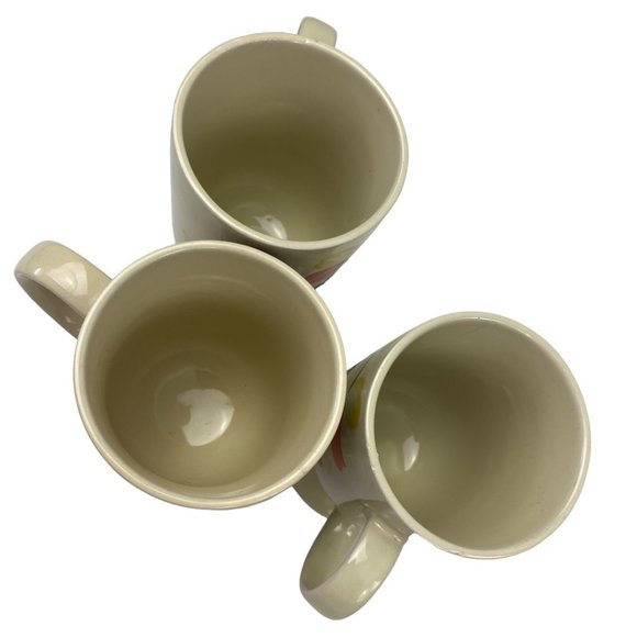 Vintage Retro 1970's Boho Floral 3 Piece Mug Set 8 oz - Picture 3 of 4